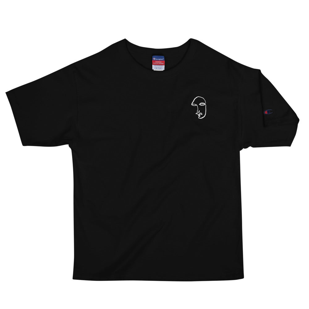 "I SEE YOU"  Option Nomad x CHAMPION T-SHIRT [BLACK]